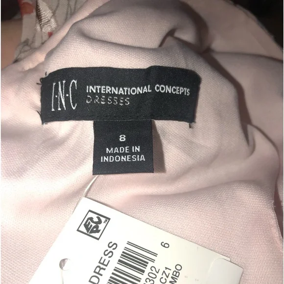 INC Spring/Summer Ruffle Floral Print Sheath Dress Sz 8 NWT - Picture 9 of 11